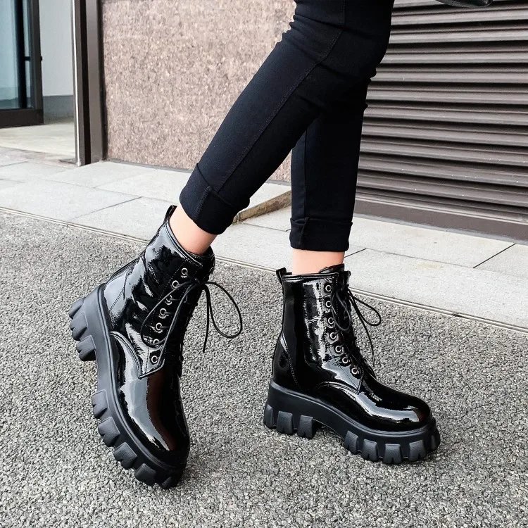 

Big Size 9 10 11-15 boots women shoes ankle boots for women ladies boots shoes woman winter Leather cover thick cross band