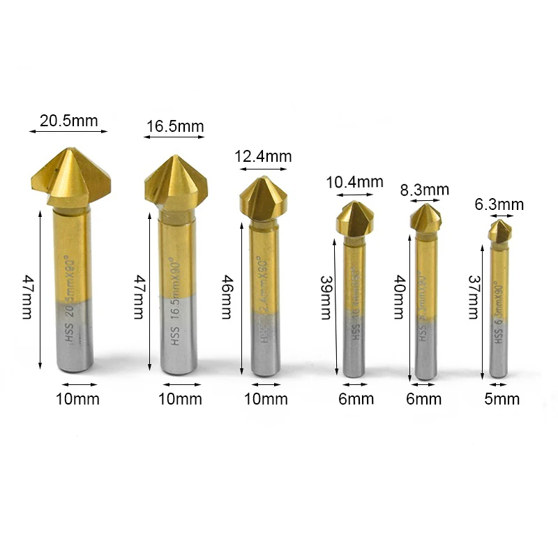 Premium HSS 60/90/120 Degree Countersink Drill Bit for Stainless Steel