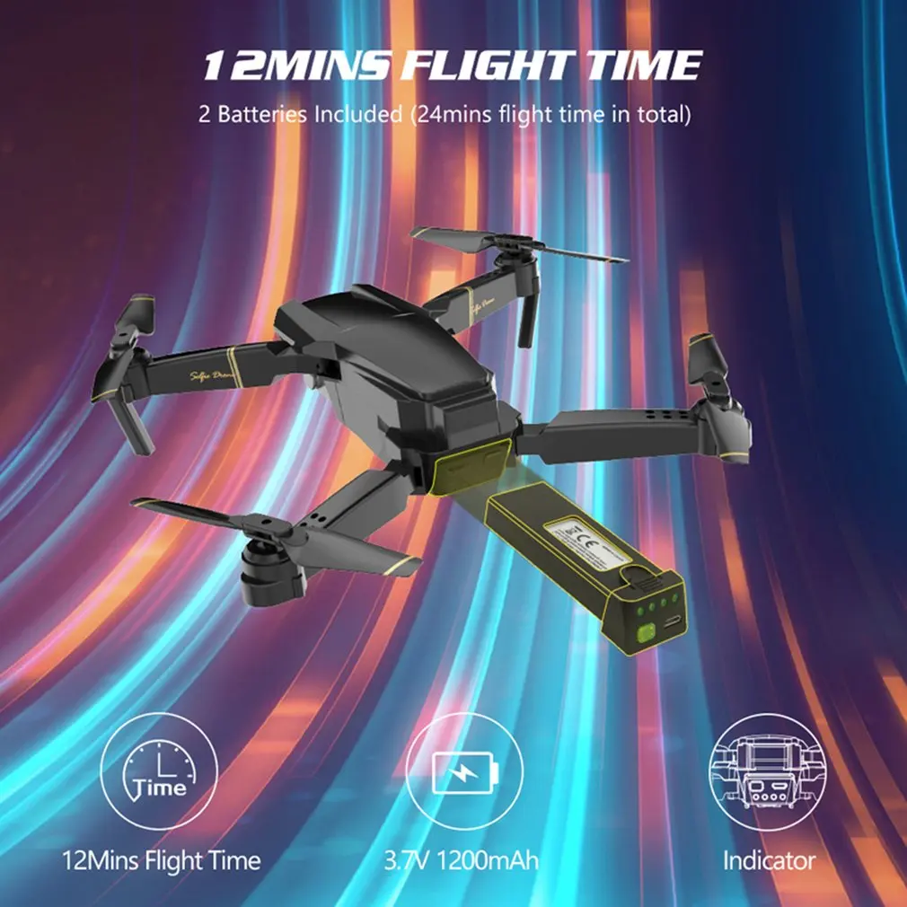 Складной Радиоуправляемый Дрон GW89 Wi Fi FPV с HD камерой 1080P удержание высоты 3d