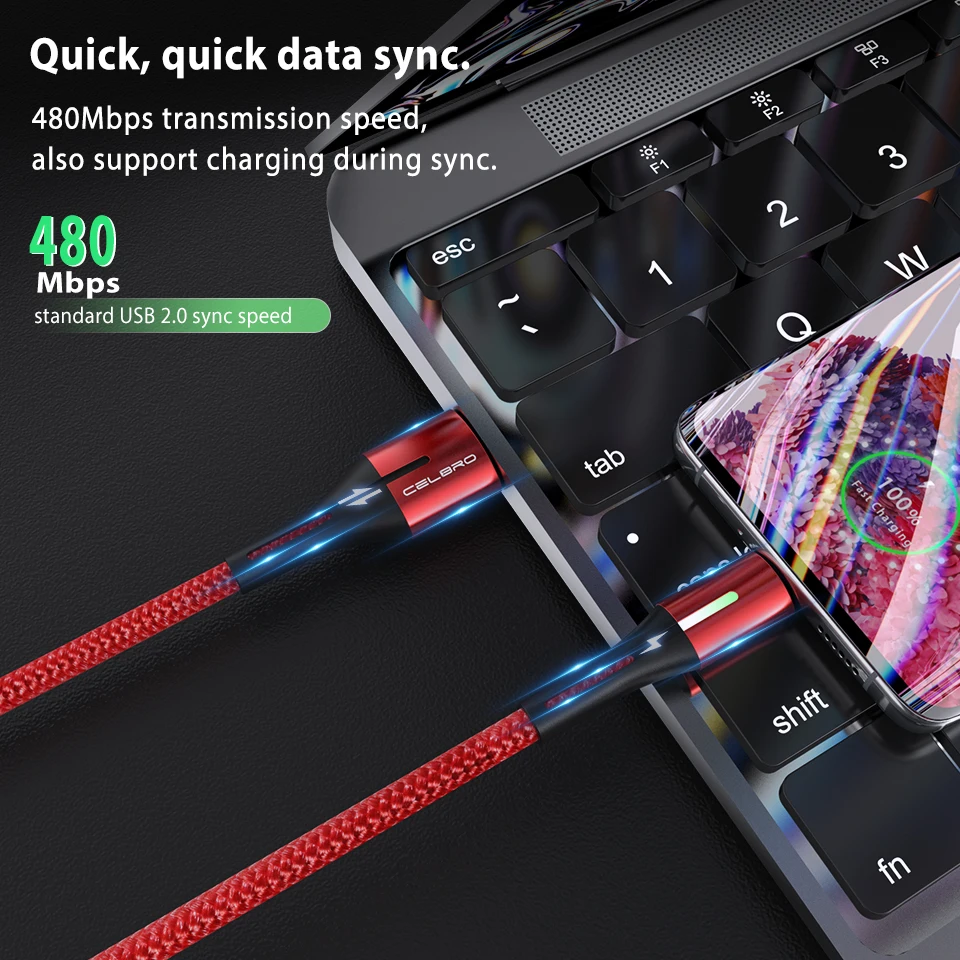 Кабель Usb Type C 0 5 м 1 2 3 А кабель для быстрой зарядки Для Samsung Galaxy A8 A9 2018 M31s S20 Plus Micro