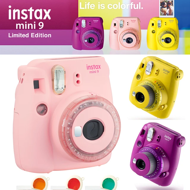 lof kant Gang Fujifilm Instax Mini 9 Camera New Clear Yellow Purple Pink Fuji Instant  Upgraded Mini 9 Mini