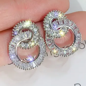 

2020 New Circle Round Metal Simple Earrings For Women's Fashion Statement Charm Earrings Party Jewelry