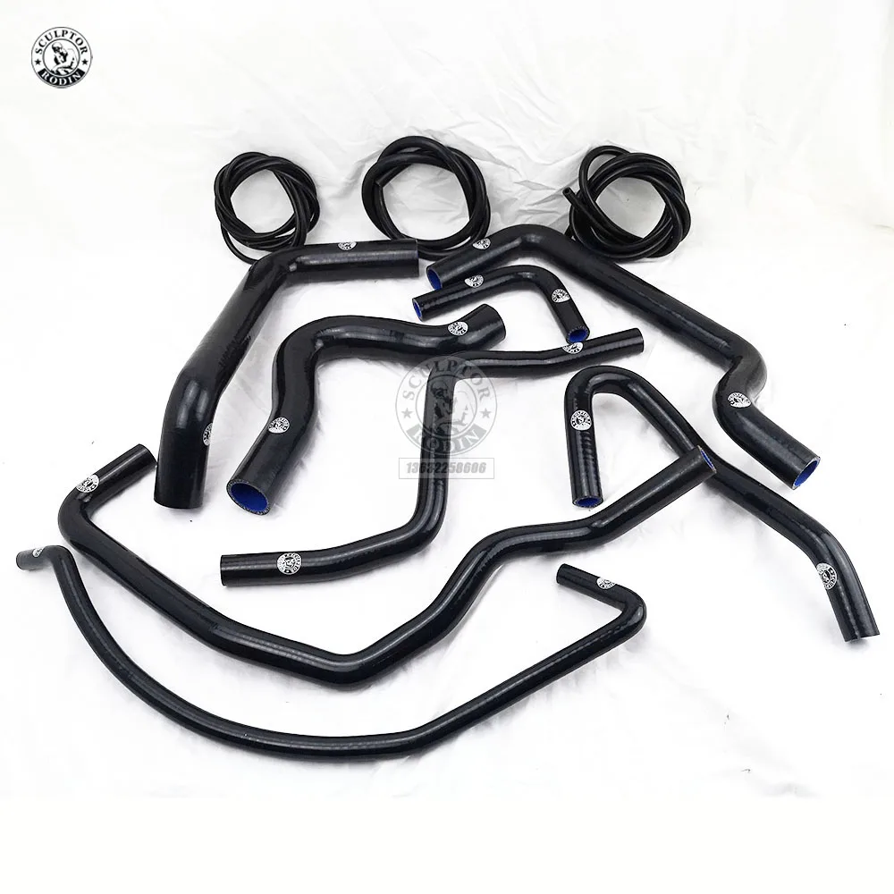 k8-146 k8-147 black Силиконовый шланг радиатора+ Вакуумный Шланг для FIAT COUPE 2,0 20V GT 96-00 трубо(8 шт.) красный/синий/черный - Цвет: k8-146 k8-147 black