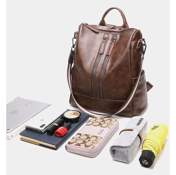 Винтажный женский рюкзак, высококачественный Молодежный кожаный рюкзак для девочек-подростков, школьная сумка через плечо, рюкзак mochila