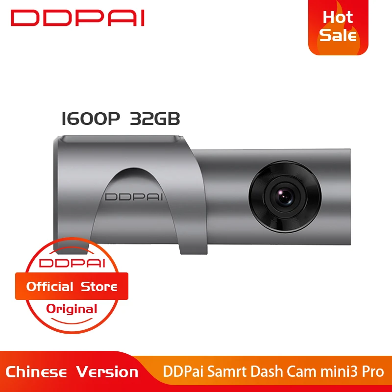 Оригинальный DDPai Mini3 Pro PDDPai видеорегистратор для автомобиля H.264 1600P HD камера записи