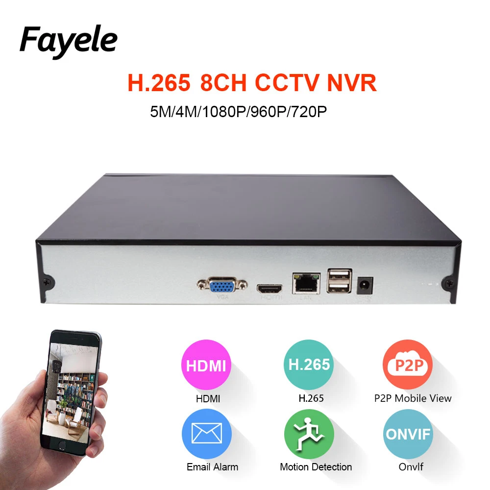 H.265 безопасность 8CH 16CH HD IP 1080P 5MP 4MP NVR 1.2U 2 порта SATA Hi3535 процессор 3g wifi 32CH видео рекордер наблюдения Onvif