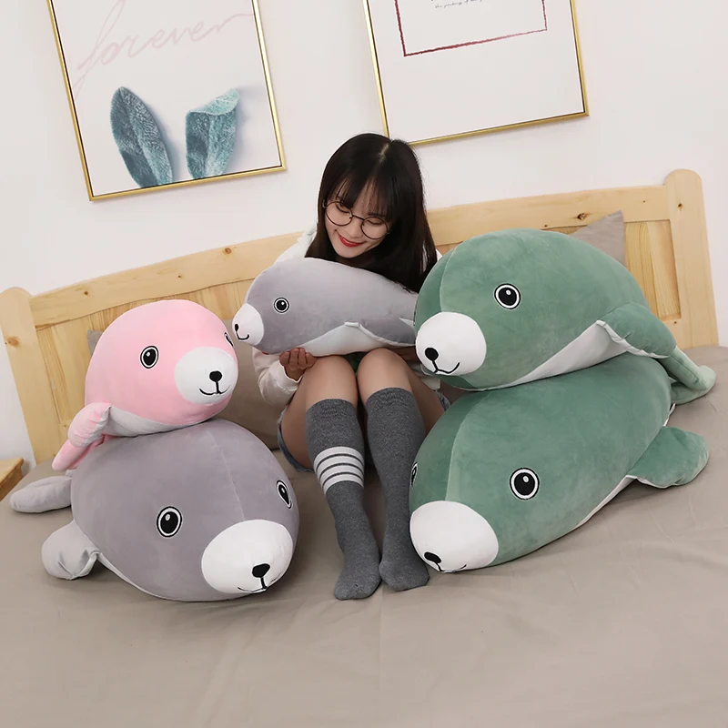 

Sofe New Plush Big Seals Toy Doll Comforting Sleep Cute Seals Pillow Ocean Stuffed Animals Soft Toys Children's Birthday Present