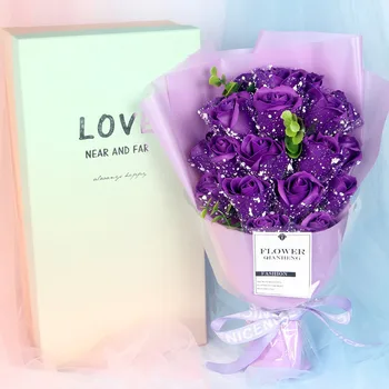 

2019 Valentine's Day DIY Soap Flower Gift Rose Box Bouquet Wedding Home Decoration Festival Gifts For Girlfriends/Mom J50