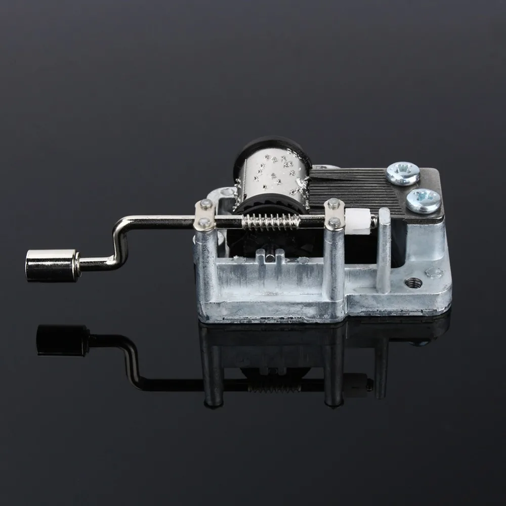 Hand Crank Music Box 18 Notes DIY Craft Mechanism Hand Cranked Music Box Musical Movement with Screws for Girls music box,carousel music box