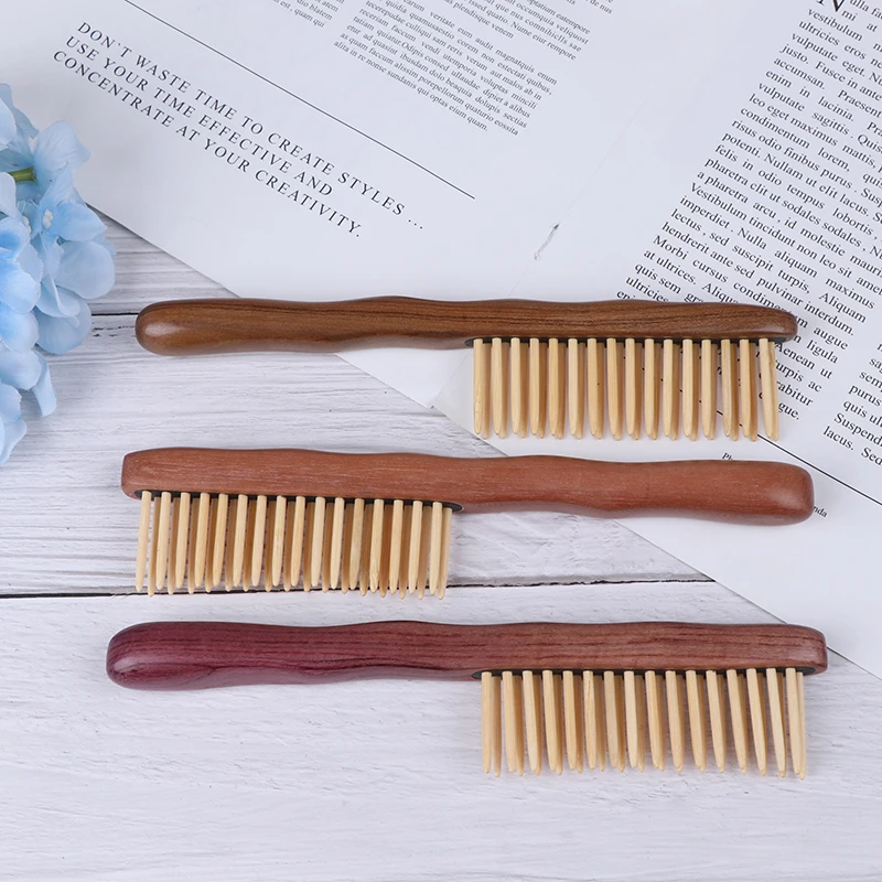 Professional Salon Teasing Back Hair Brushes Wood Slim Line Comb Hairbrush Extension Hairdressing Styling Tools DIY Kit 1 PCS