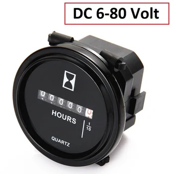 

HM009 Digital Hour Meter Counter Quartz Timer Hourmeter Marine Boat Engine 2" Round Waterproof Gauge Car Trucks Mechanical
