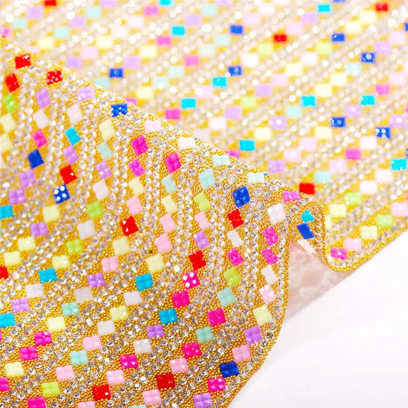 Shinning Rhinestone Hotfix Sticker 24x40cm/Sheet Iron On Colorful Phone Case Self Adhesive Scrapbooking Sticker Shoes Decor - Цвет: 19-031