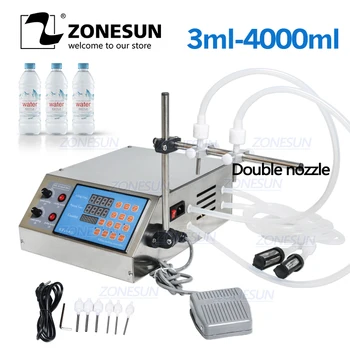 ZONESUN Electric Digital Control Pump bottle Liquid Filling Machine Small 0.5-4000ml for Perfume Water Juice Oil Alcohol photograph electric sensor for bottle water filling machine spare parts