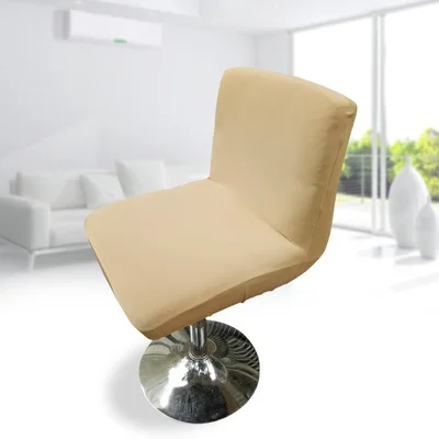 Cream color Топ продаж простой стрейч Глянцевая фотопечать спинки Чехол для стула стульные набор домашнего офиса настройки отель специальное сиденье крышка - Цвет: Cream color
