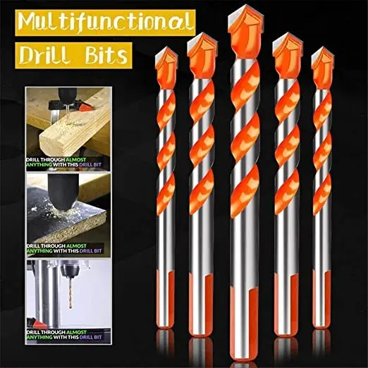 

Drill Bits Twist Drill Head Wall Ceramic Glass Multifunctional Punching Hole Working Set For Ceramic Tile Brick Wood