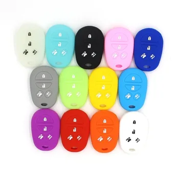 

4 Buttons Soft Silicone Remote Smart car Key Shell Case Fob fit for Toyota Sienna 2004-2018 Camry Aurion 2006-2011 Accessories