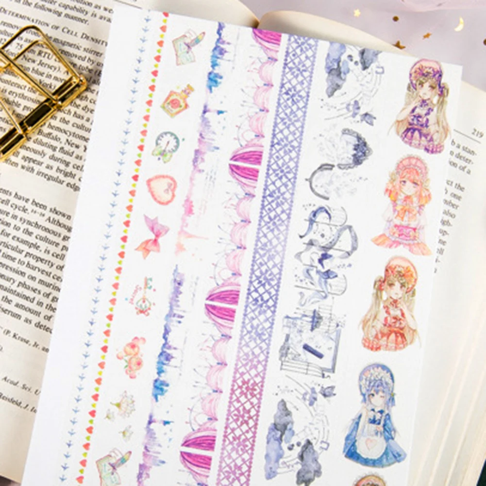 8 шт. нарезка мультфильм DIY клей маскировки васи Лента Скрапбукинг Украшение дневника