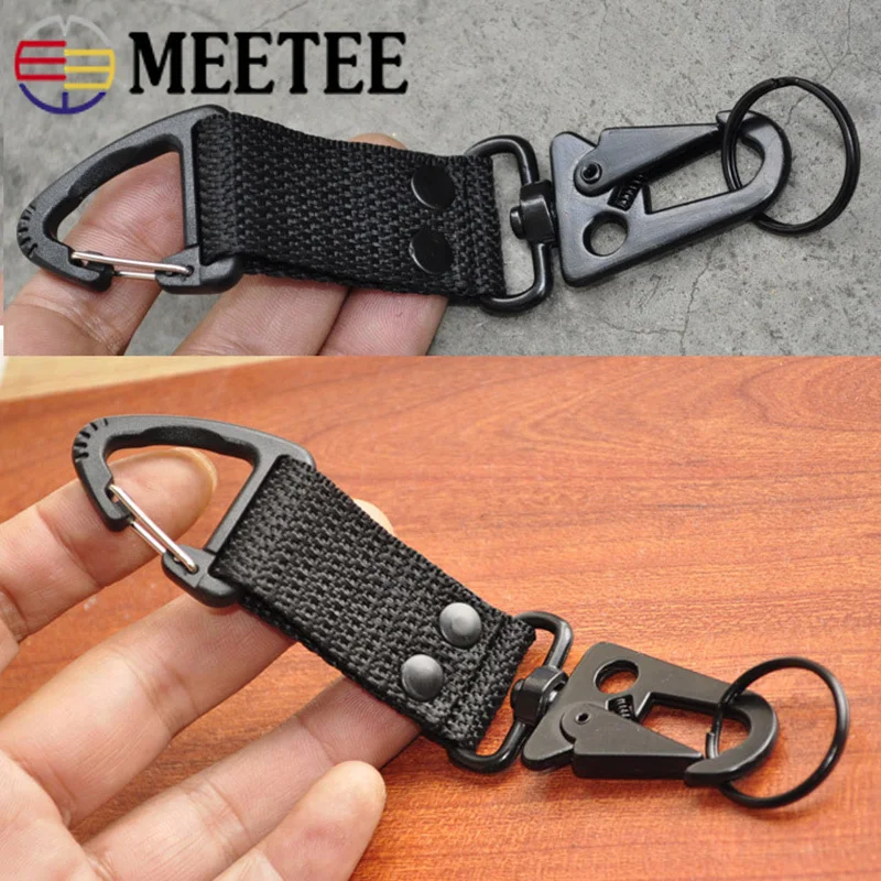 Meetee 2/4 шт. ID25mm металлической пряжкой сумка для ремня лямки повесить карабин DIY брелок Чемодан зажим застежки и пряжки аппаратный аксессуар