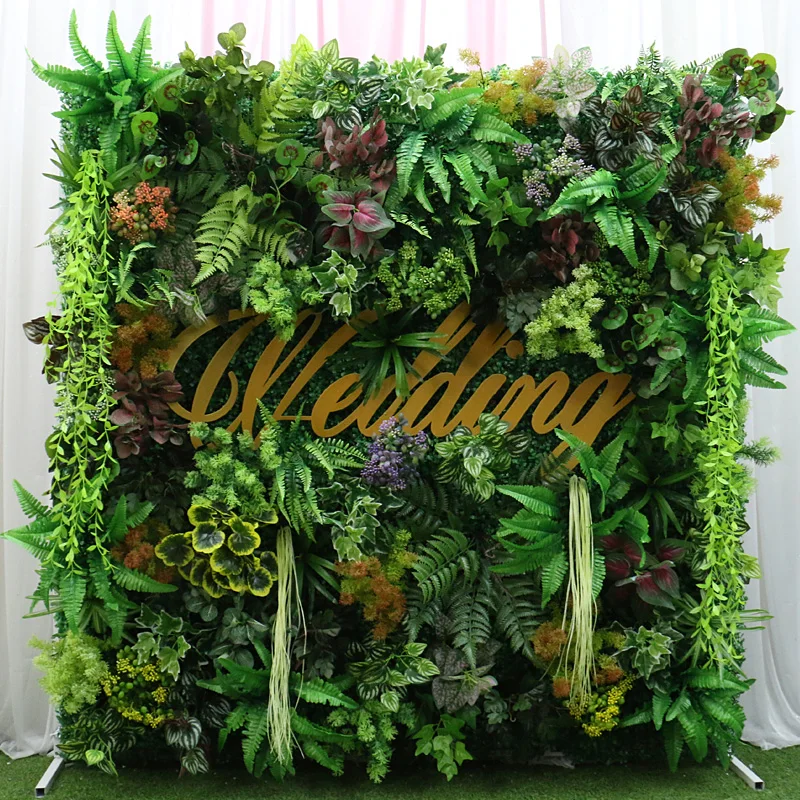 G No wedding letter Роскошные DIY пластиковая Моховая лужайка искусственные зеленые горшечные растения Трава цветок стена Свадьба Вечеринка окно дисплей фото реквизит отель сад Декор - Цвет: G No wedding letter