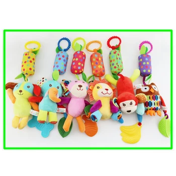 

Baby Rattles Toys Stroller Hanging Soft Toy Cute Animal Doll Baby Crib Bed Hanging Bells Toys