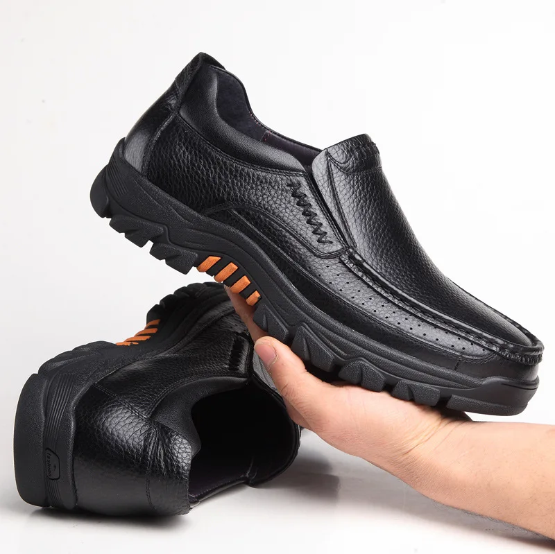 Genuine Leather Shoes Men Loafers Soft Cow Leather Men Casual Shoes New Male Footwear Black Brown Slip-on 2020 new tyh6 2