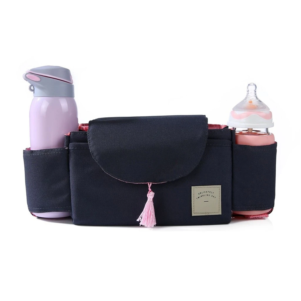 Aelicy Diaper Bag Baby Stroller Organizer Hanging Bag Backpack Buggy Cart Insulation Bottle Bag Pram Pushchair Bottle Cup 1023