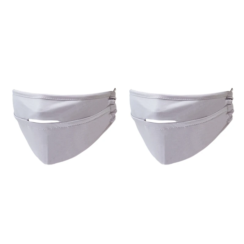 

2 Pieces Summer Sun Protection Open Nasal Mask Outdoor Riding Thin Ice Silk Dew Nasal Mask