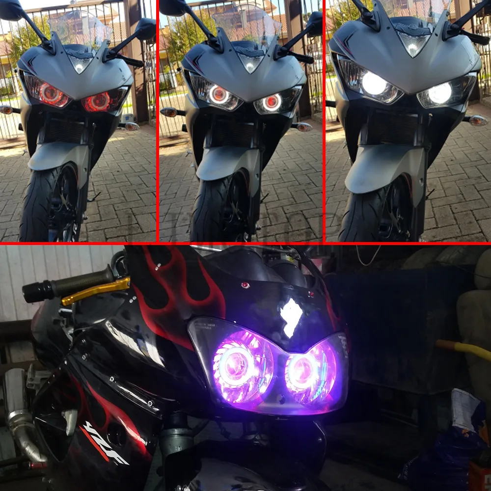 Для Yamaha XT660 xt 660 MT125 MT01 MT03 MT25 mt 125 01 03 25 мотоциклетные светодиодные фары ангельские