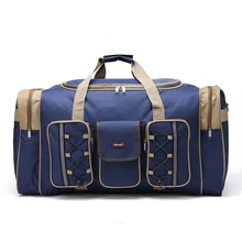 Thick Canvas Casual Duffle Bag Waterproof Mens Travel Bags Long Strap Anti-scratch Multi-pocket Large Capacity Handbags L468