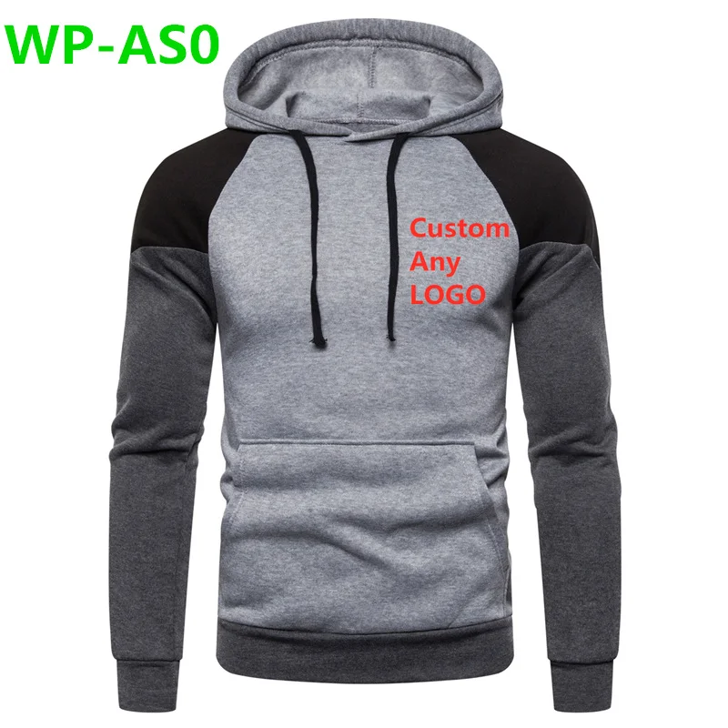 Ceny WP AS0 męskie na co dzień ciała sweter z kapturem regularne odzież Patchwork luźne bluzki z kapturem Unisex fala list druku bluza z kapturem dla mężczyzn