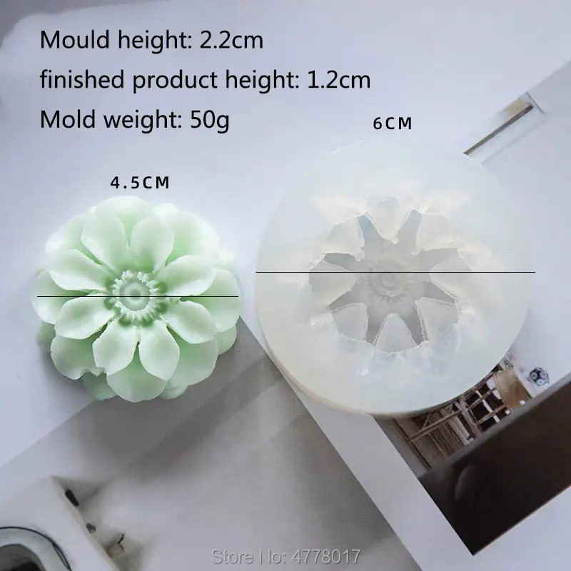 C-mold 8 Форма Цветочная форма для мыла силиконовая Роза шар мыло Хризантема Гвоздика Арома восковая форма свеча Декор форма для шоколадного фондана - Цвет: C-mold