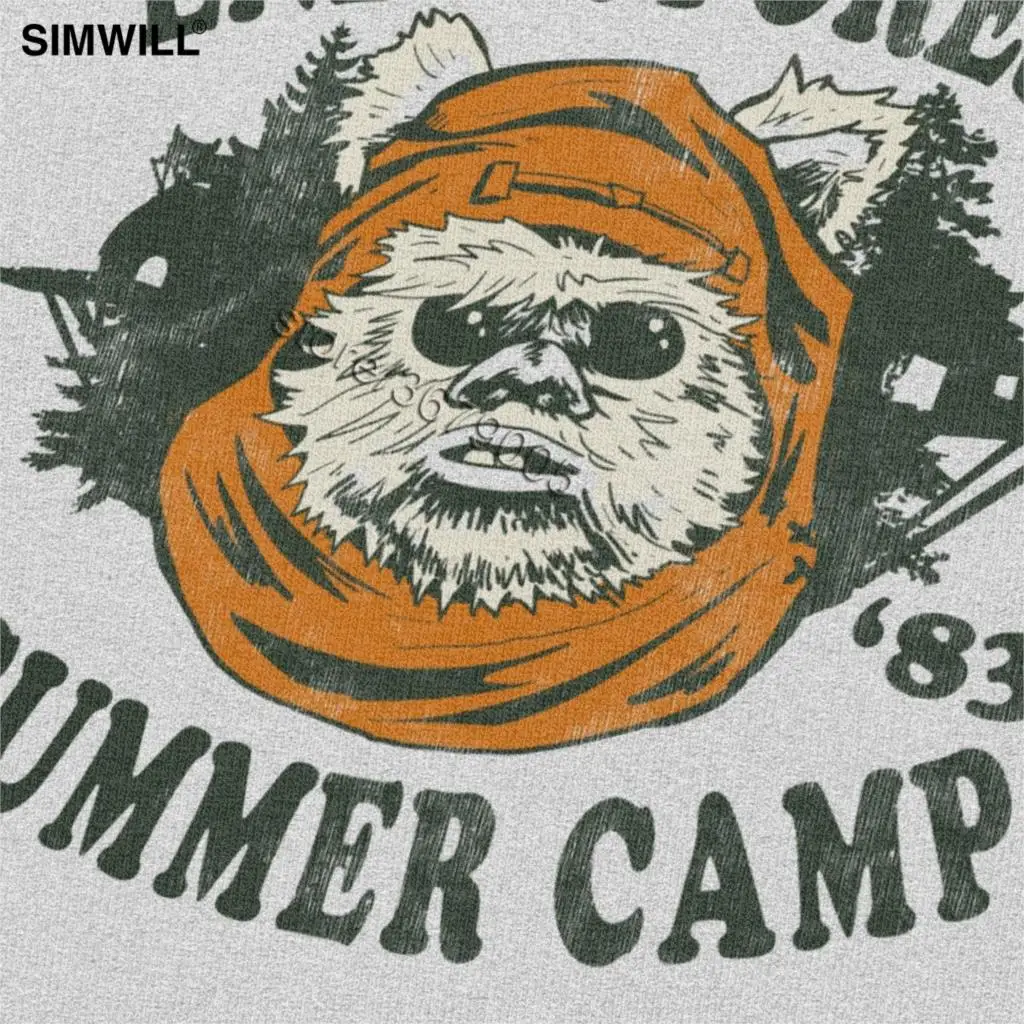 Винтажная летняя футболка в стиле Ewok, уникальная футболка с изображением эндора леса, футболка в стиле ретро с короткими рукавами, хлопковые футболки с принтом, модные топы, одежда
