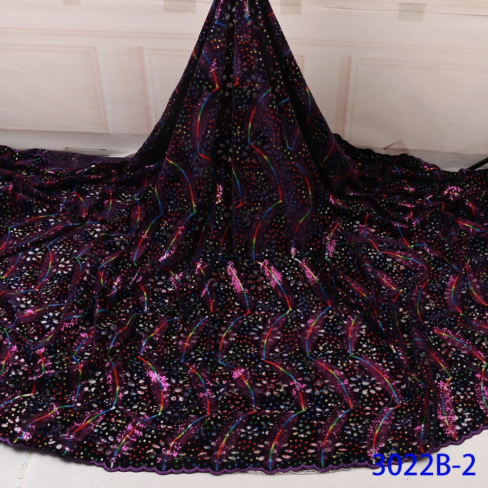 Цветочное Широкое Платье стрейч вышивка зеленая кружевная ткань Роскошная Королевская Синяя кружевная ткань QF3022B-6