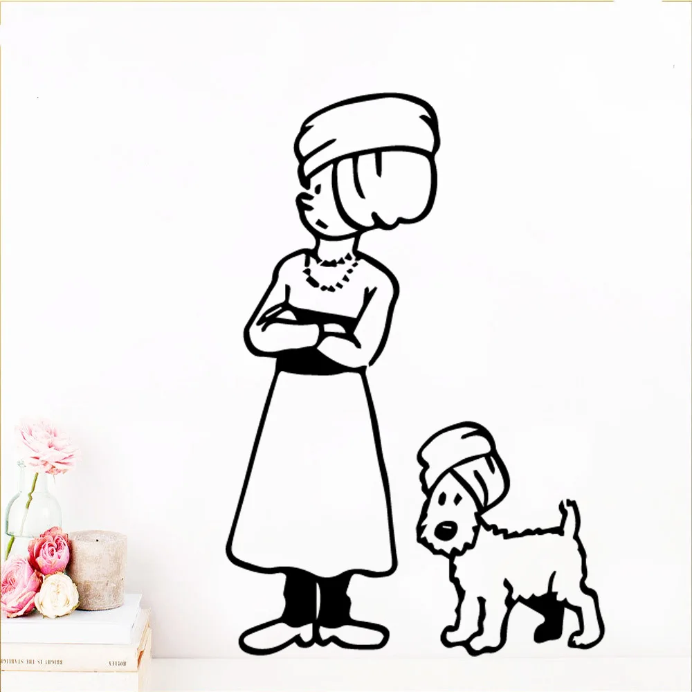 

The Adventures of Tintin Waterproof Wall Stickers Wall Art Decor Removable Wall Sticker Home Party Decor Wallpaper