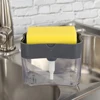 Soap Dispenser Soap Pump Sponge Caddy New Creative Kitchen 2-in-1 Manual Press Liquid Soap Dispenser With Washing Sponge 4