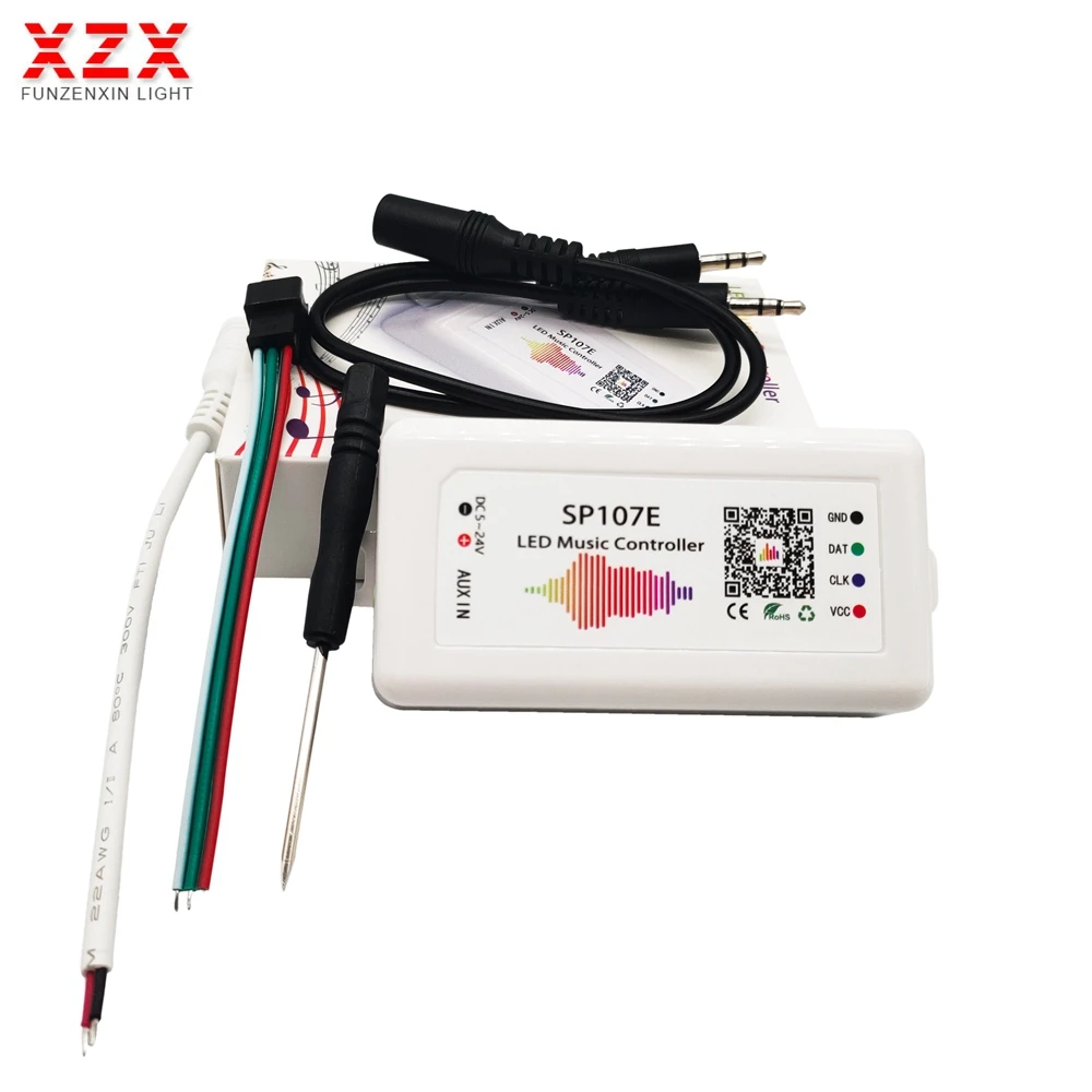 SP107E Bluetooth светодиодный музыкальный контроллер для WS2812B WS2811 SK6812 UCS1903 LPD6803 WS2801