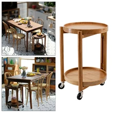 

1:6 Dollhouse Miniature Toy Mini Cherry Wood End Table Toy for Doll House Decor, Dining Room Furniture