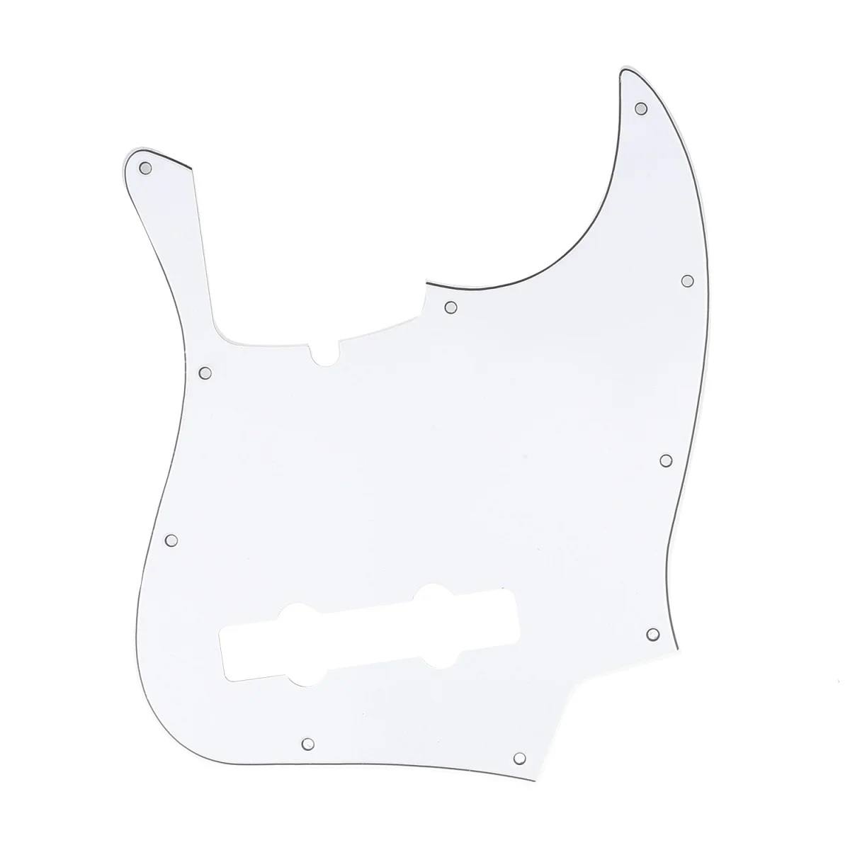 Musiclily Pro 5 String 10 Hole Contemporary J Bass Pickguard для крыла American Jazz 3 слойный белый|Детали и