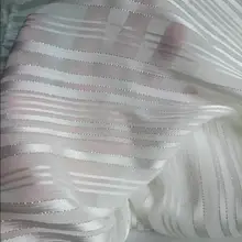 Жаккард блестящий шифон шелковистые полоски перламутровый металлик ткань падение мягкий дышащий DIY платье Блузка ткань