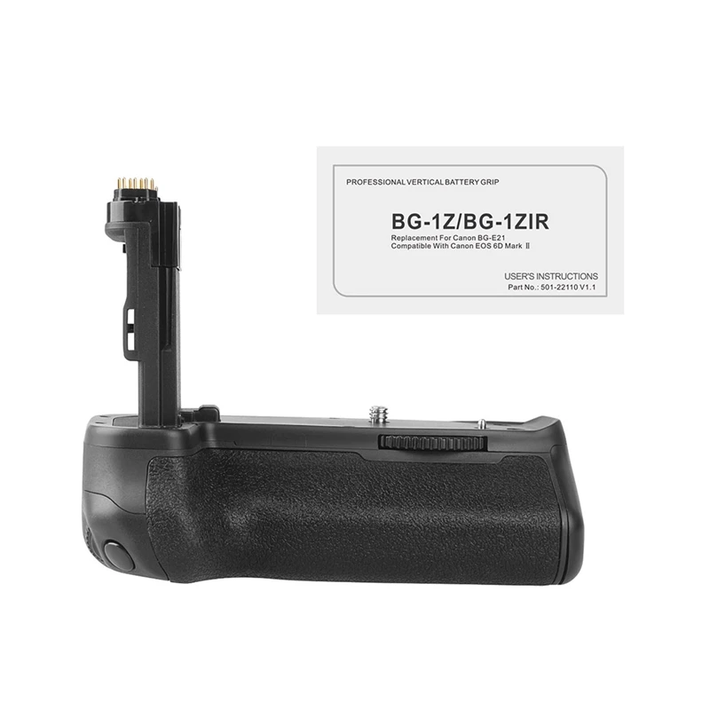 Bg-1Z Vertical Battery Grip Holder Replace Bg-E21/For Canon Eos 6D Mark Ii Camera Work with Lp-E6N/Lp-E6