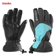 Boodun мужские и женские зимние теплые перчатки для сноуборда, лыж лыжный снегоход водонепроницаемый ветрозащитный защита от снега мотоциклетные перчатки для катания на открытом воздухе