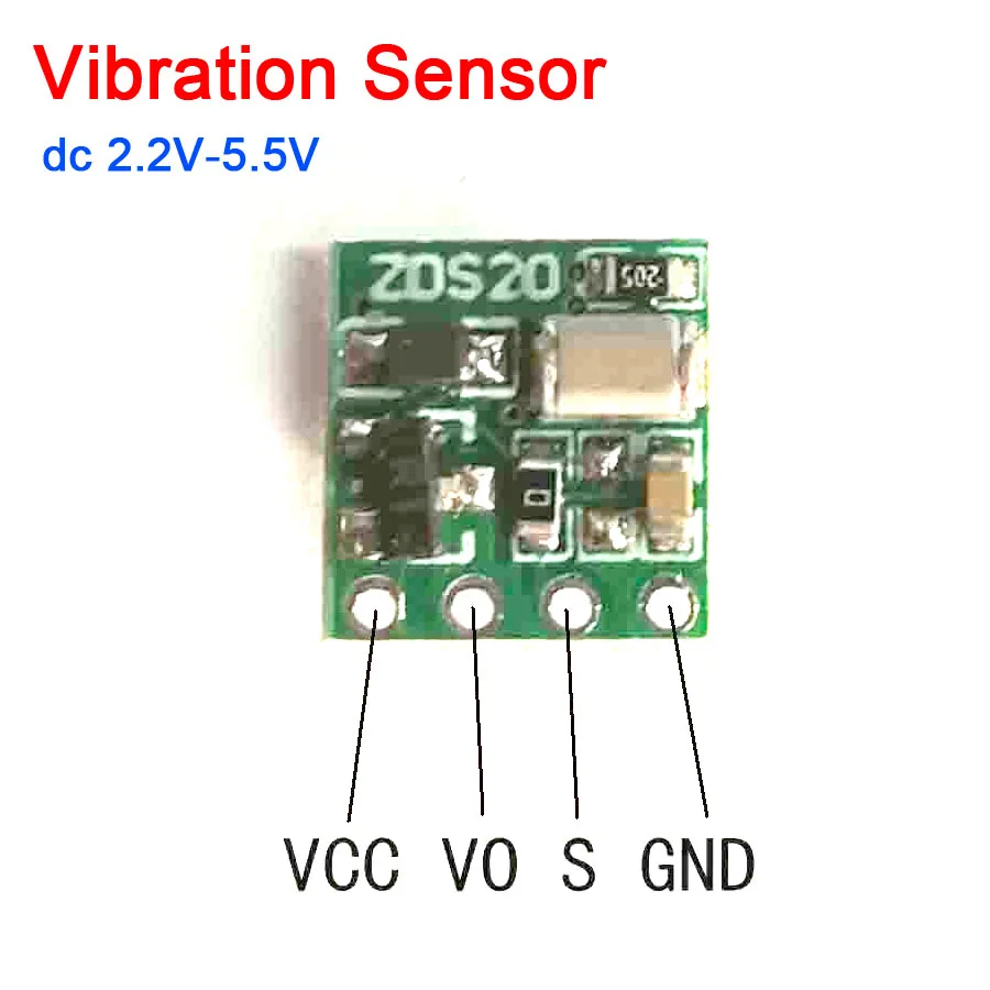 

Mini Vibration Sensor Module dc 2.2v-5V POWER Output delay time 5s-70s