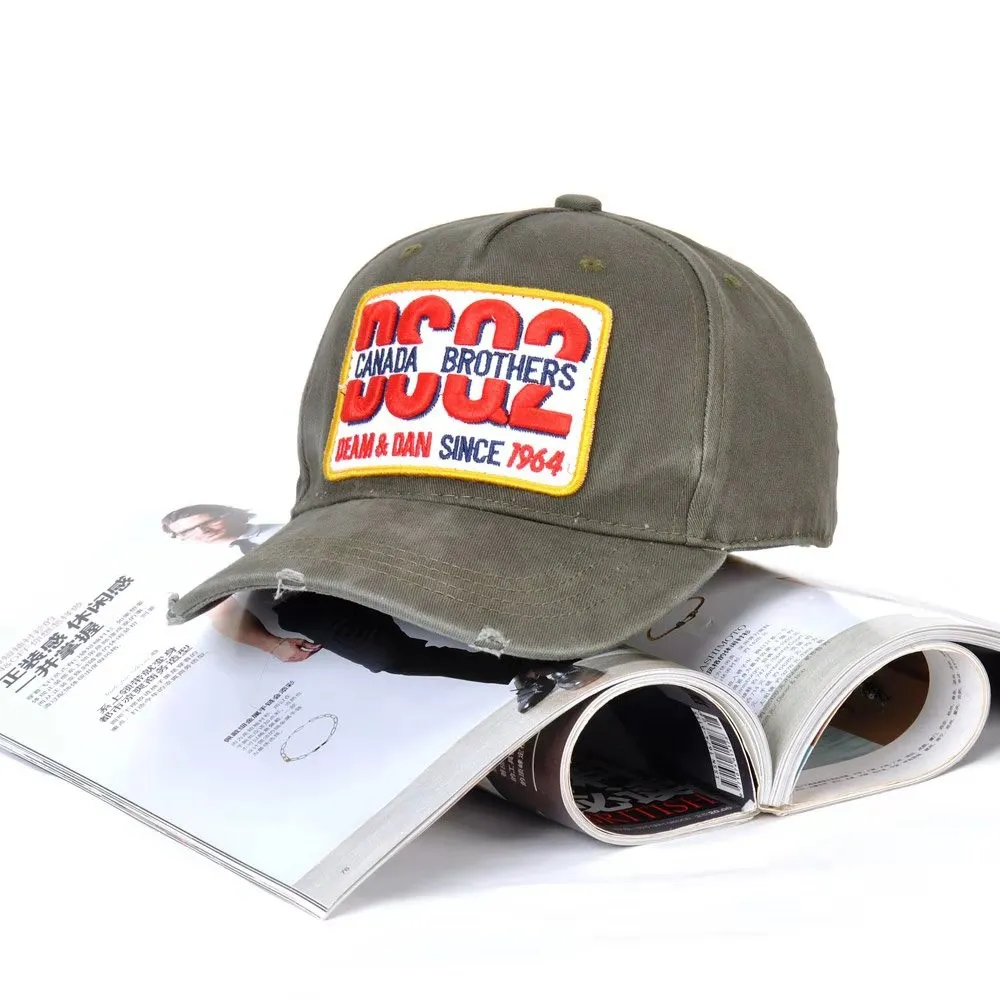 army green DSQICOND, хлопок, Европейский стиль, DSQ, клен, Мужская бейсболка, женская, Snapback, шапка, шлифовка, старый, gorros, hombre, Ventiate, мужская Кепка - Цвет: army green