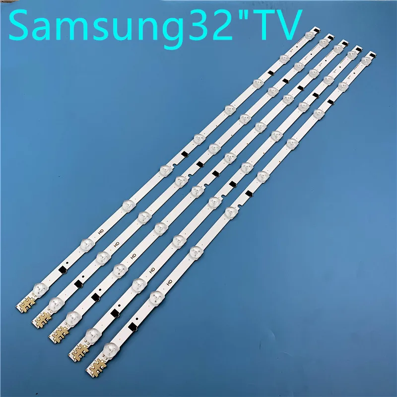 

5pcs x 32 inch LED Backlight Lamp Strip for SamSung 32'' TV UA32F4088AR UA32F5500ARXSJ 2013SVS32H D2GE-320SC0-R3 9-leds 650mm