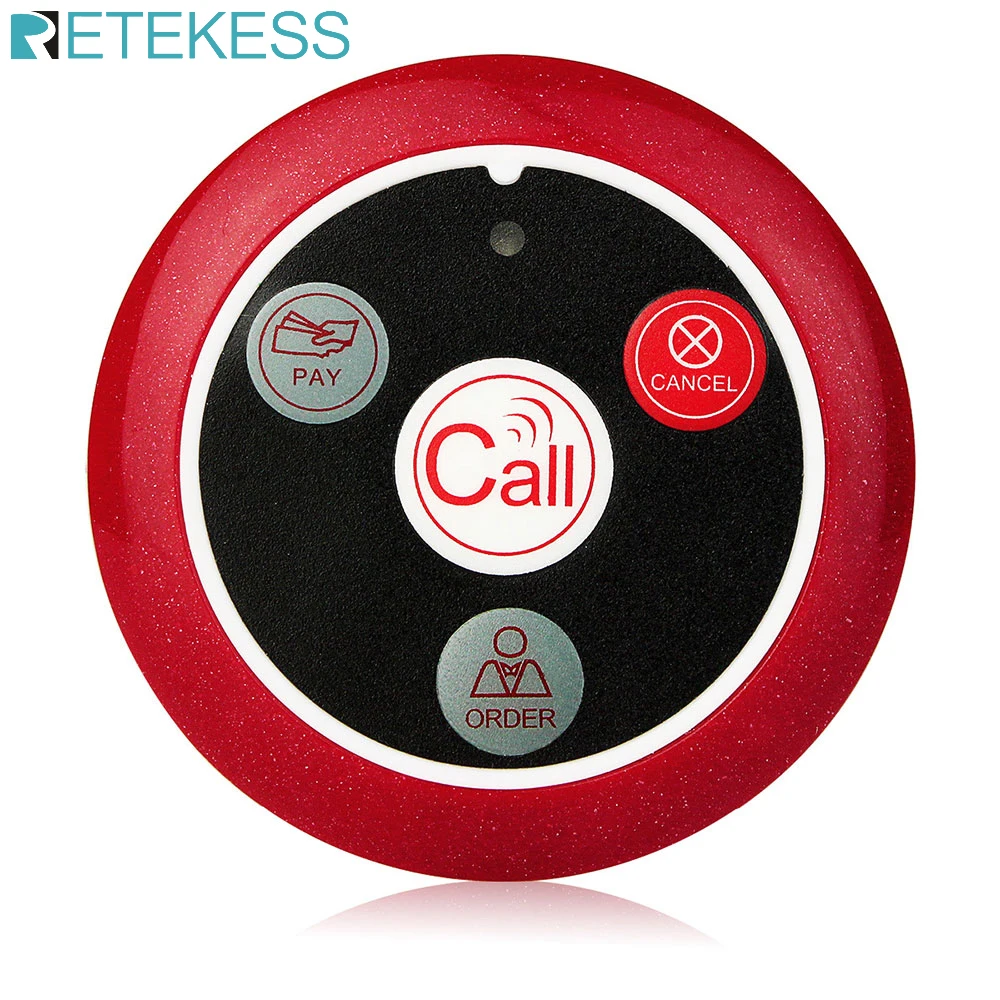 

RETEKESS T117 Hookah 1 Pcs Wireless Waiter Call Button Restaurant Pager Transmitter For Restaurant Cafe Bar Dentist Hotel Club