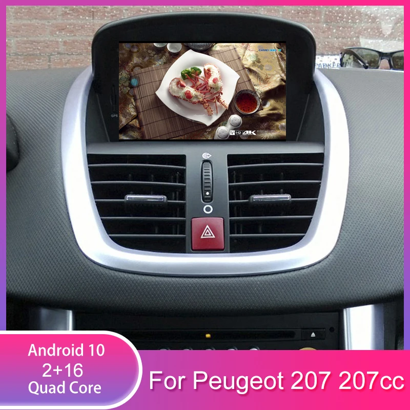 Android 10 Car dvd player for Peugeot 207 2007-2014 GPS Navigation Radio stereo Bluetooth USB multimedia free gps map Android 10 Car dvd player for Peugeot 207 2007-2014 GPS Navigation Radio stereo Bluetooth USB multimedia free gps map