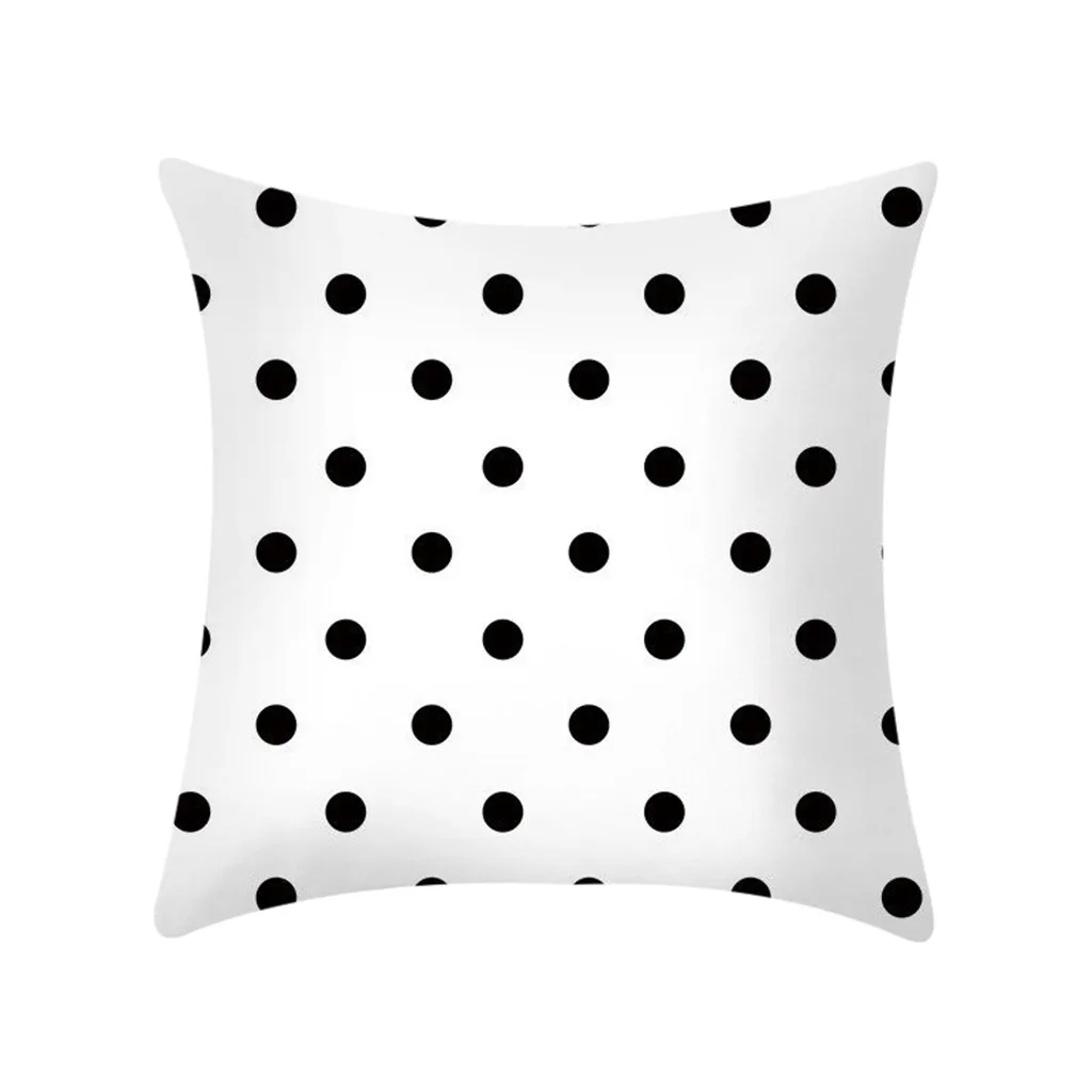 45 см* 45 см Черный и белый геометрический декоративная подушка чехол s полиэстер Подушка Чехол рисунок, рисунок в полоску, геометрический рисунок, рисунок с Подушка Чехол L0724 - Цвет: M
