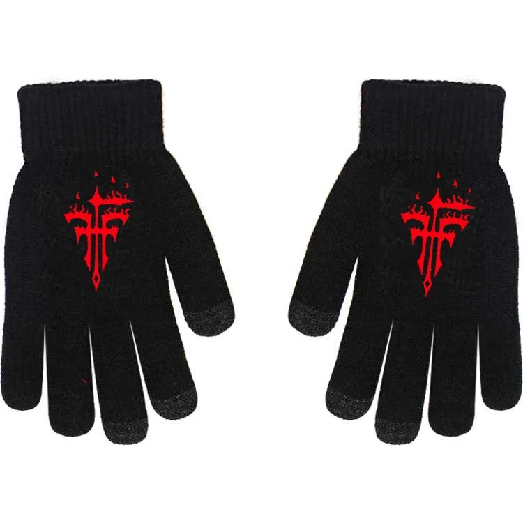 Аниме Fate/Zero косплей перчатки осень зима сохраняет тепло черный полный палец перчатки унисекс аксессуары ручной работы костюм для студентов