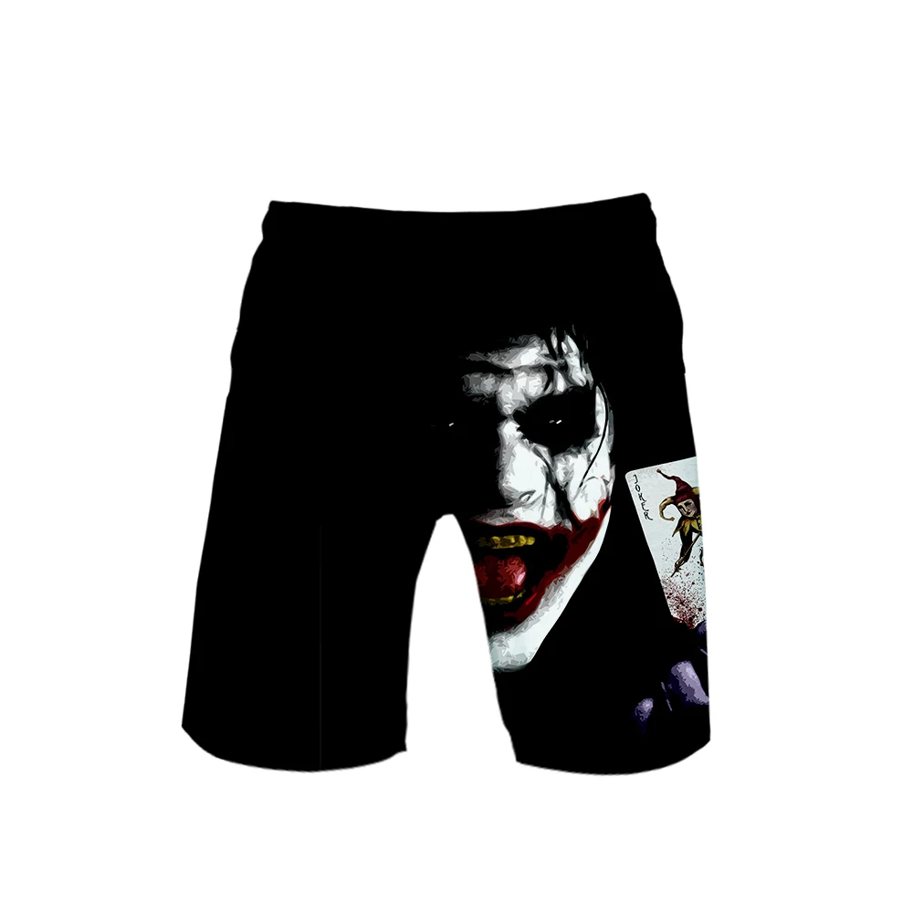 Летние мужские пляжные шорты HAHA Joker с 3D принтом, мужские повседневные Мягкие шорты высокого качества
