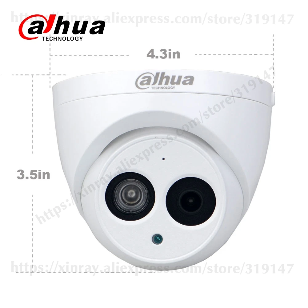 Dahua IPC-HDW4433C-A 4MP HD POE сетевая ИК купольная IP камера Starlight Встроенный микрофон CCTV камера Замена IPC-HDW4431C-A